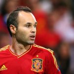 Seseorang Pemain Bola Andres Iniesta Di Spanyol